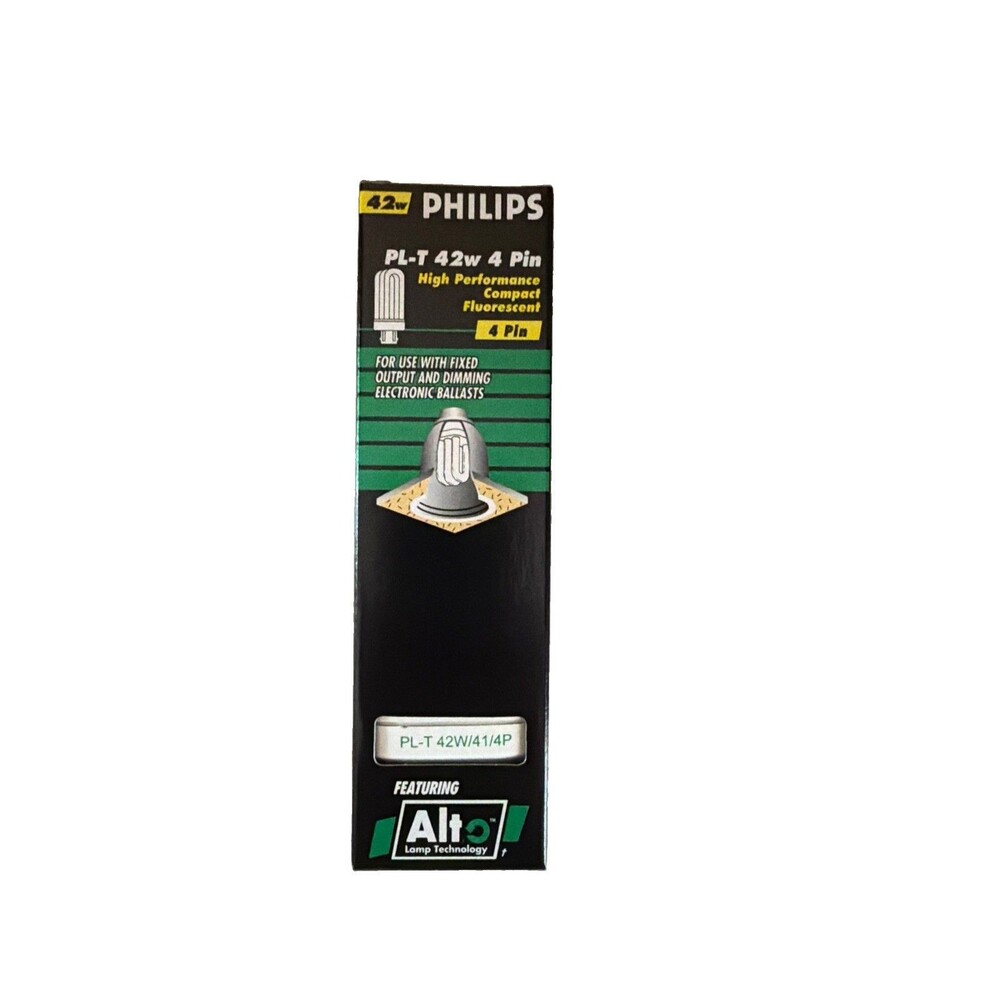 Philips PL-T 42W 41/4P Alto Compact Fluorescent 42W Lamp Bulb 4Pin GX24q
